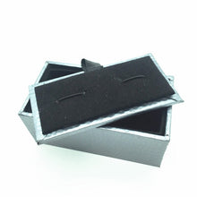 Load image into Gallery viewer, UJOY silver Cufflinks Box high quality Velvet inside Carring Cases Jewelry Gift Box