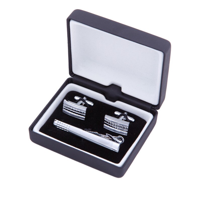 UJOY NEW DESIGN CUFFLINKS&TIE CLIP SET BOX PU LEATHER Velvet inner GIFT BOX CTB101