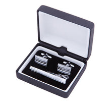 Cargar imagen en el visor de la galería, UJOY NEW DESIGN CUFFLINKS&amp;TIE CLIP SET BOX PU LEATHER Velvet inner GIFT BOX CTB101