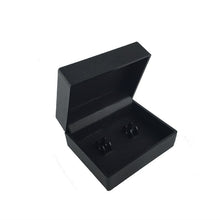 Cargar imagen en el visor de la galería, UJOY plastic black cufflinks box jewelly box good quality fashion accessories box CTB009