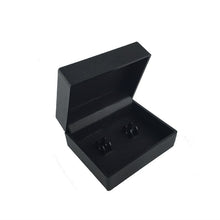 Load image into Gallery viewer, UJOY plastic black cufflinks box jewelly box good quality fashion accessories box CTB009