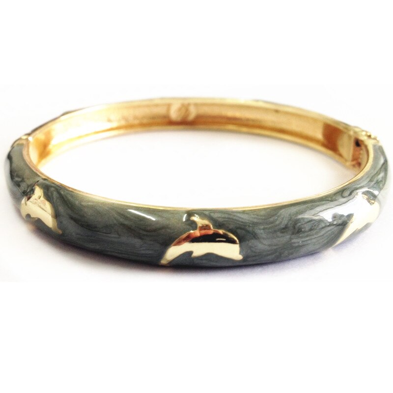 Cute Dolphin Bangle Lovely Bracelet Women's accessories Fashion Jewelry Summer Accessories Enamel 55B45