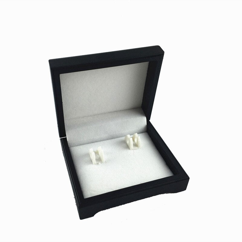 UJOY black plastic men's fashion cufflinks box for gift jewellery box good quality CTB006