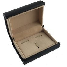 Load image into Gallery viewer, UJOY Black Cufflinks and Tie Clip set Box Plastic Velvet inner Jewelry Gift box