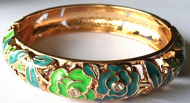 Chinese Characteristics Cloisonne Bracelet Exquisite Rose Modelling Nice Ladies Wear Temperament Against Bangles Accessories