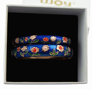 Bangle For Women Cloisonne Women Bracelet On Hand Beautiful Sunflower Double Bangles Set Trendy Jewelry Vintage Jewelry 55C36