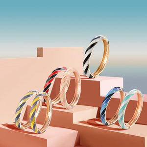 UJOY Geometric Women's Bangles On Hand Enamel Bracelets For Women Jewelry African Fashion Accessories Designer Gifts For Mother
