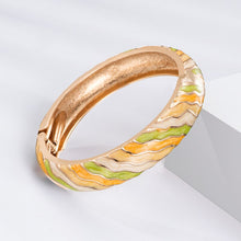 Load image into Gallery viewer, Mother&#39;s Day Gift Hollow Out Design Elegant Brass Bangles Candy Color Women&#39;s Accessories Trendy Bracelets Fashion Bangle