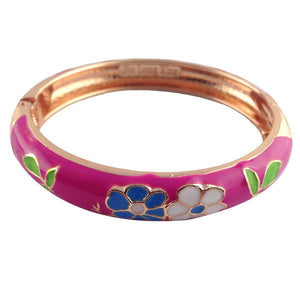 Bracelet New Fashion Jewelry Women Gift Classic Bangles High Quality Gift Flower Cuff 55A42