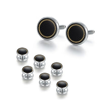 Load image into Gallery viewer, Wedding Man Cuff Link Set Luxury Man Shirt Cufflinks Blue Clock Wed Cufflink Shirts Studs Button And Cufflinks For Mens Tie Clip
