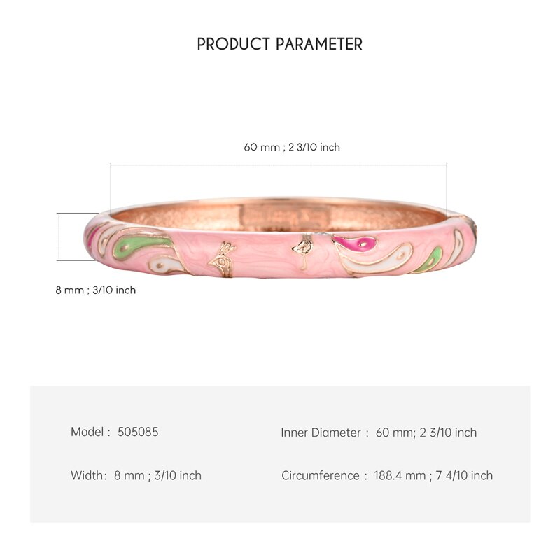 Cloisonne Bracelets For Women Bangle On Hand Enamel Jewelry Cute Animal Women's Hand Bracelets Wife Designer Gifts For Mother