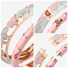 Load image into Gallery viewer, 2 PCS Bangles For Women Bracelet On Hand Flower Animal Enamel Jewelry Women&#39;s Hand Bracelet Bangle Set Mother&#39;s Day Gift Wife