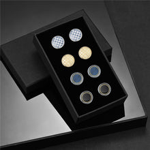 Load image into Gallery viewer, 4 Pairs Set CuffLinks For Mens Wedding Guests Gift Souvenirs Man Shirt Cufflink With Gift Box Luxury Jewelry Business Tie Clips