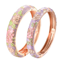 Load image into Gallery viewer, Women Jewelry  Classic Flower Cloisonne Bracelet Sets Beautiful Bangles  Mother And Daughter With Jewelry Chic Style Accessories