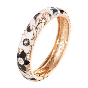 Bangle For Women Double Enamel Bangle Set Cloisonne Women's Jewelry Accessories Indian Style Dubai Trendy Metal Bracelet On Hand