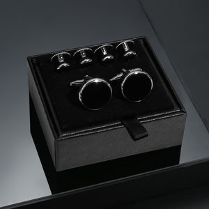 Minimalist Wed Men Shirts Cufflinks Threaded Studs Set Of 6 For French Cuff Dress Shirt Wedding Guests Gifts Men Studs Buttons