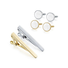 Load image into Gallery viewer, 2 Sets Tie Clips Cufflinks Set With Box Man Shirt Cufflink Wedding Guests Gifts Pisa Ties For Men Luxury Men&#39;s Gift For Husband
