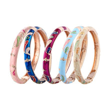 Load image into Gallery viewer, Cloisonne Bracelets For Women Bangle On Hand Enamel Jewelry Cute Animal Women&#39;s Hand Bracelets Wife Designer Gifts For Mother