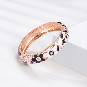 Bangle For Women Double Enamel Bangle Set Cloisonne Women's Jewelry Accessories Indian Style Dubai Trendy Metal Bracelet On Hand