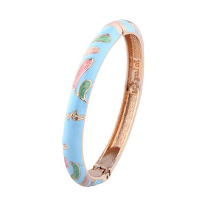 Cloisonne Bracelets For Women Bangle On Hand Enamel Jewelry Cute Animal Women's Hand Bracelets Wife Designer Gifts For Mother