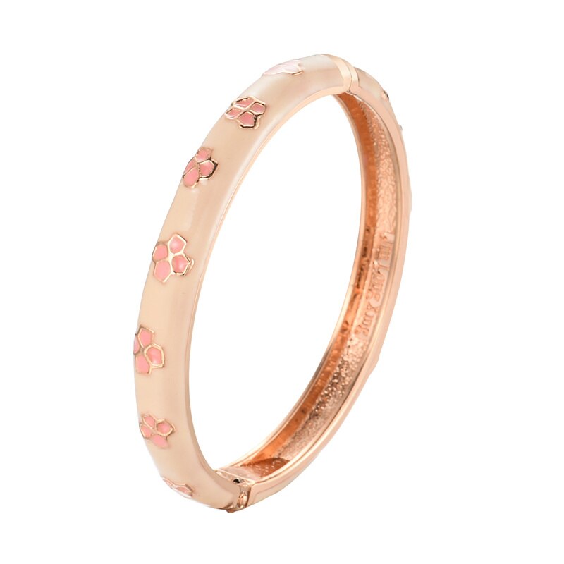 Enamel Floral Bracelets For Women Bangle On Hand Hawaiian Cloisonne India African Jewelry Women's Hand Bracelets Designer Gifts