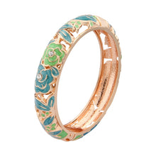 Load image into Gallery viewer, Floral Enamel Bracelets For Women Bangle On Hand Hawaiian Cloisonne India African Jewelry Women&#39;s Hand Bracelets Designer Gifts