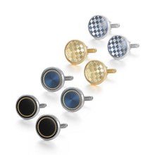 Load image into Gallery viewer, 4 Pairs Set Man Shirt Cufflink With Box Tie Clips Cufflinks For Mens Wedding Guests Gifts For Husband Luxury Jewelry Business