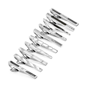 10 PCS Tie Clips Set With Gift Box Metal Man Shirt Cufflinks Wedding Guests Gifts Men's Gift For Husband Luxury Jewelry Business