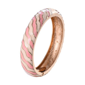 Cloisonne Bracelets For Women Striped Bracelet On Hand Enamel Jewelry Bangle For Women Female Christmas Mother's Day Gift Wife
