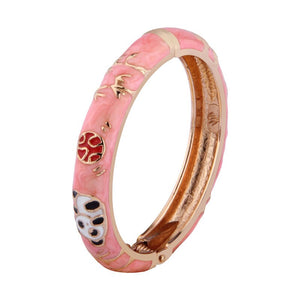 Panda Bracelets For Women Bangle On Hand Enamel Jewelry Cute Animal Women's Hand Bracelets Wife Designer Gifts For Christmas