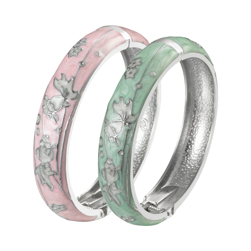 Bangles For Women Bracelet On Hand Goldfish Cloisonne Enamel Jewelry Women's Hand Bracelets Female Bangle Mother's Day Gift Wife