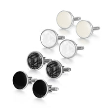 Load image into Gallery viewer, 4 Pairs Set CuffLinks For Mens Wedding Guests Gift Souvenirs Man Shirt Cufflink With Gift Box Luxury Jewelry Business Tie Clips