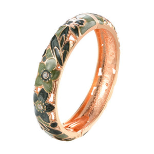 Bangle For Women Double Enamel Bangle Set Cloisonne Women's Jewelry Accessories Indian Style Dubai Trendy Metal Bracelet On Hand