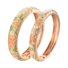 Load image into Gallery viewer, Women Jewelry  Classic Flower Cloisonne Bracelet Sets Beautiful Bangles  Mother And Daughter With Jewelry Chic Style Accessories