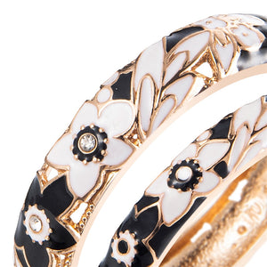 Bangle For Women Double Enamel Bangle Set Cloisonne Women's Jewelry Accessories Indian Style Dubai Trendy Metal Bracelet On Hand