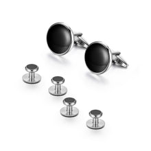 Cargar imagen en el visor de la galería, Minimalist Wed Men Shirts Cufflinks Threaded Studs Set Of 6 For French Cuff Dress Shirt Wedding Guests Gifts Men Studs Buttons