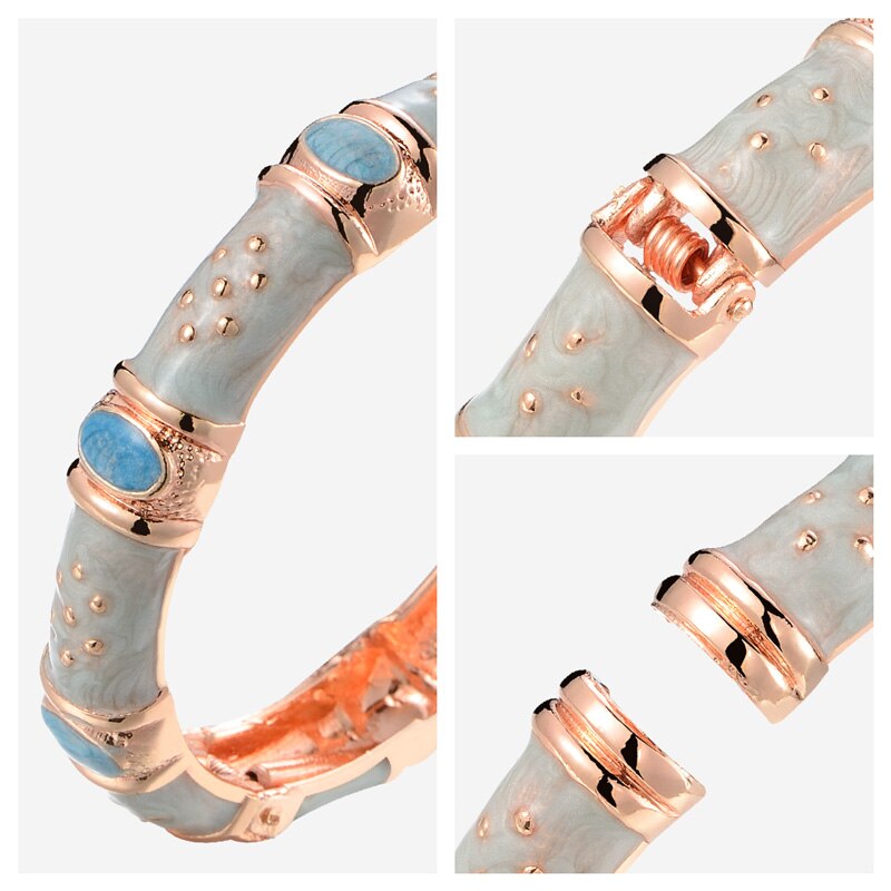 Cloisonne Bangle Jewelry For Women Bracelet On Hand Enamel Jewelry Women's Hand Bracelet Female Christmas Mother's Day Gift Wife