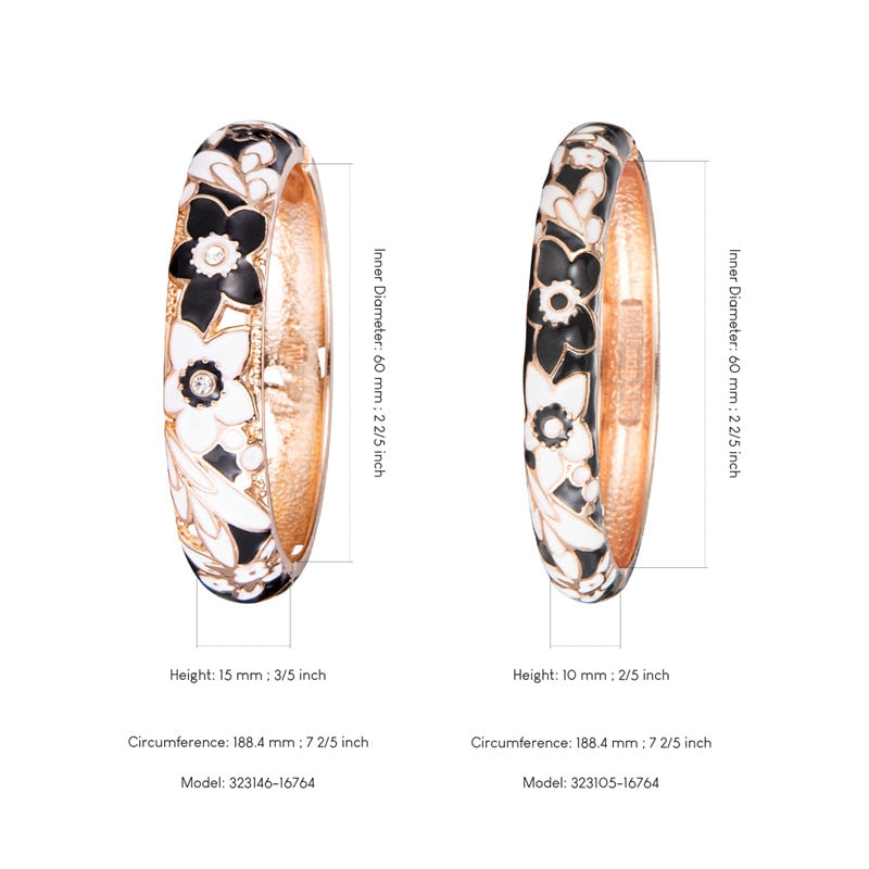 Bangle For Women Double Enamel Bangle Set Cloisonne Women's Jewelry Accessories Indian Style Dubai Trendy Metal Bracelet On Hand