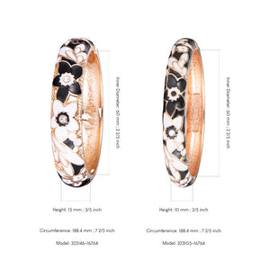 Bangle For Women Double Enamel Bangle Set Cloisonne Women's Jewelry Accessories Indian Style Dubai Trendy Metal Bracelet On Hand