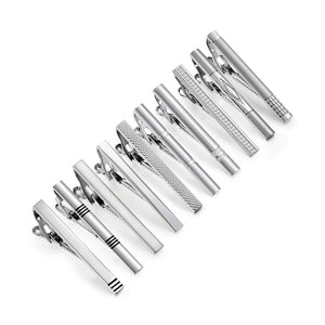 10 PCS Tie Clips Set With Gift Box Metal Man Shirt Cufflinks Wedding Guests Gifts Men's Gift For Husband Luxury Jewelry Business