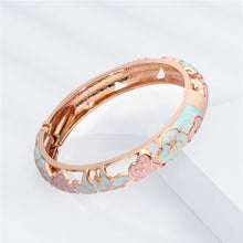 Load image into Gallery viewer, 2 PCS Bangles For Women Bracelet On Hand Flower Animal Enamel Jewelry Women&#39;s Hand Bracelet Bangle Set Mother&#39;s Day Gift Wife