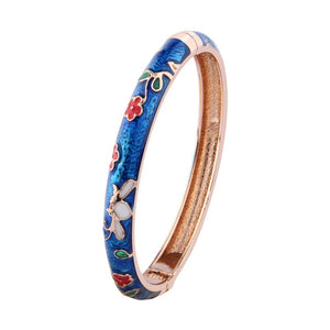 Cloisonne Bracelets For Women Bangles On Hand Butterfly Women's Hand Bracelet Enamel Bangle Jewelry Birthday Day Gift For Mother
