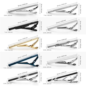 10 PCS Tie Clips Set With Gift Box Metal Man Shirt Cufflinks Wedding Guests Gifts Men's Gift For Husband Luxury Jewelry Business