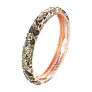 Bangle For Women Double Enamel Bangle Set Cloisonne Women's Jewelry Accessories Indian Style Dubai Trendy Metal Bracelet On Hand