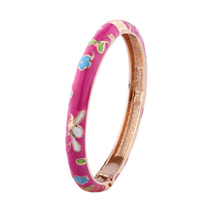 Cloisonne Bracelets For Women Bangles On Hand Butterfly Women's Hand Bracelet Enamel Bangle Jewelry Birthday Day Gift For Mother