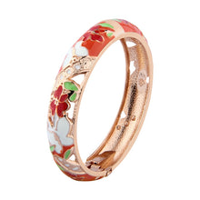 Load image into Gallery viewer, Enamel Bracelets For Women Bangle On Hand Floral Cloisonne Butterfly India African Jewelry Women&#39;s Hand Bracelets Designer Gifts