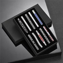 Load image into Gallery viewer, 10 PCS Tie Clips Set With Gift Box Metal Man Shirt Cufflinks Wedding Guests Gifts Men&#39;s Gift For Husband Luxury Jewelry Business