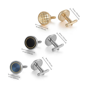 6 Pairs Set CuffLinks For Mens Tie Clips & Cufflinks Wedding Souvenirs Guests Gifts Man Shirt Cufflink With Box Jewelry Party
