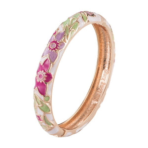 Bangle For Women Double Enamel Bangle Set Cloisonne Women's Jewelry Accessories Indian Style Dubai Trendy Metal Bracelet On Hand