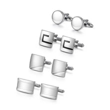 Load image into Gallery viewer, 4 Pairs Set CuffLinks For Mens Wedding Guests Gift Souvenirs Man Shirt Cufflink With Gift Box Luxury Jewelry Business Tie Clips